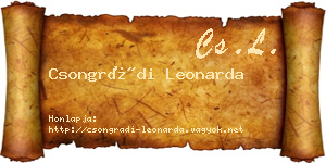 Csongrádi Leonarda névjegykártya